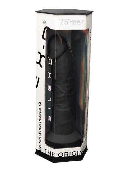 Schwarzer Doppeldildo 19 cm - Modell 2