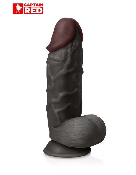 Der starke schwarze XXL-Dildo 26 x 6,5 cm – Captain Red