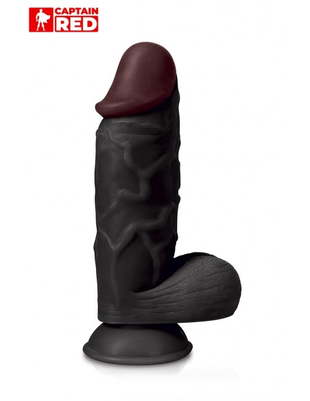 Der starke schwarze XXL-Dildo 26 x 6,5 cm – Captain Red