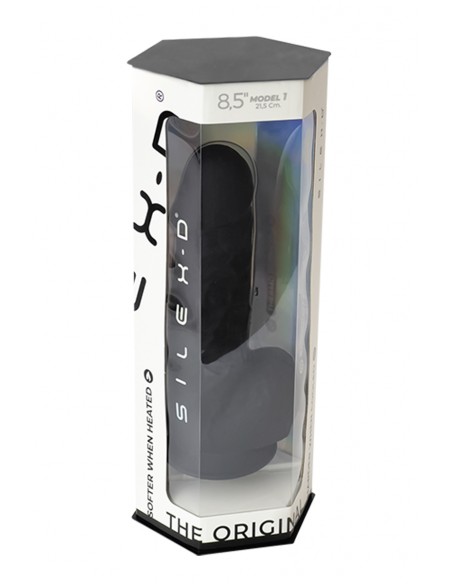 Consolador negro doble densidad 21,5 cm - Modelo 4