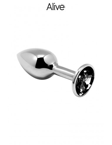 Tapón de metal negro enjoyado L - Alive