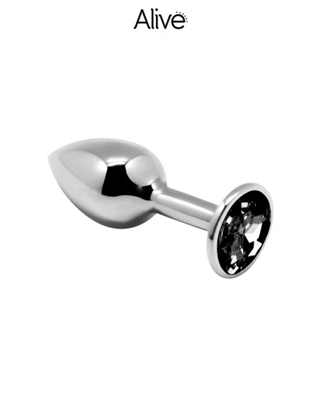 Tapón de metal negro enjoyado L - Alive