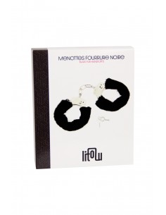 Menottes fourrure noire - Litolu 2