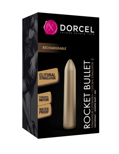 Mini Vibrador Gold Rocket Bullet -...