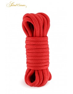 Corde de bondage rouge 5m -...