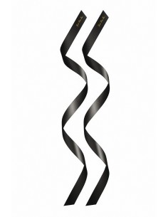 2 liens BDSM satin noir -...
