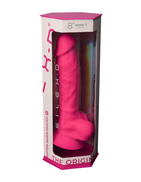 Dildo doble densidad rosa 20 cm - SilexD