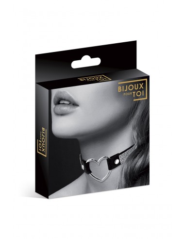 Collier strass et coeur - Bijoux Pour...