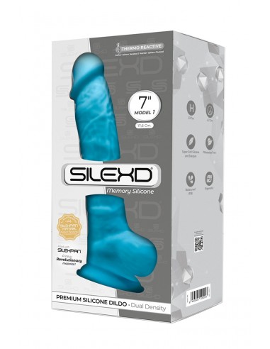 Dildo doble densidad azul 17,5 cm -...