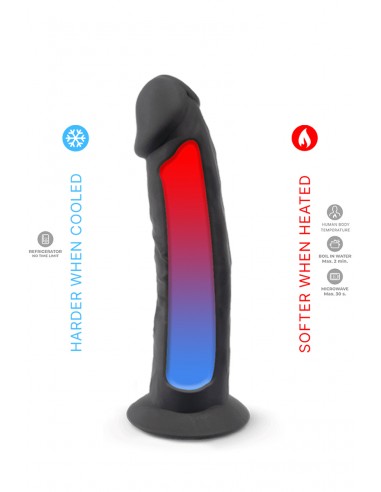 Consolador negro doble densidad 15 cm...