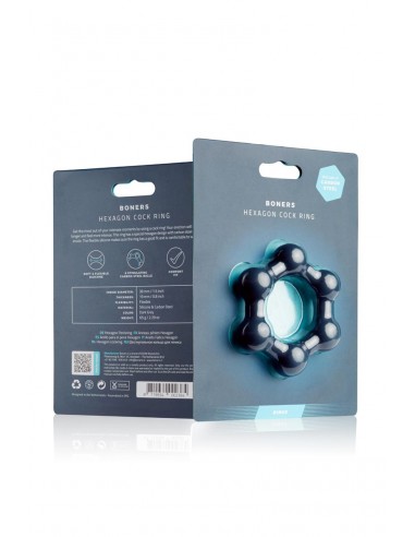 Cockring Hexagonal avec billes en...