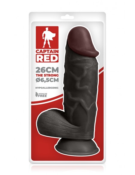 Der starke schwarze XXL-Dildo 26 x 6,5 cm – Captain Red