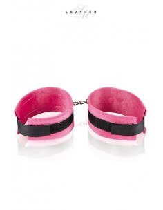 Menottes de poignets rose et noir 2