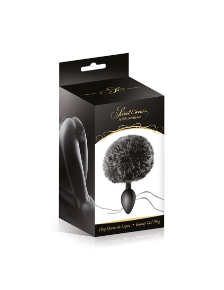 Kaninchenschwanzplug - schwarz