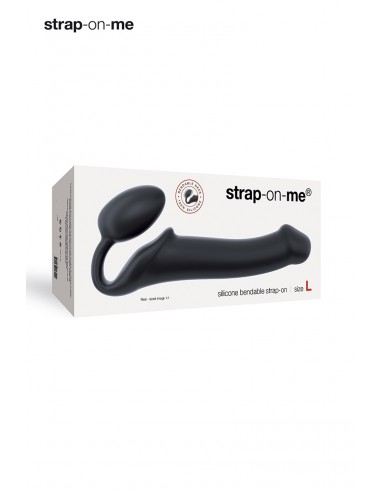 L schwarzer Umschnalldildo