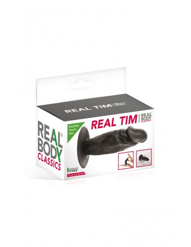 Plug anal réaliste noir 11 cm - Real Tim