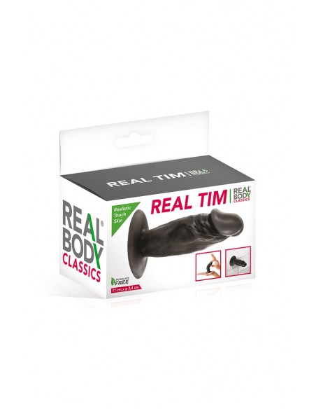 Schwarzer realistischer Analplug 11 cm - Real Tim