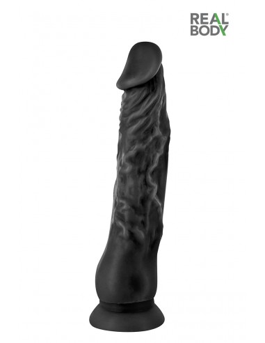 Consolador realista 21 cm negro -...
