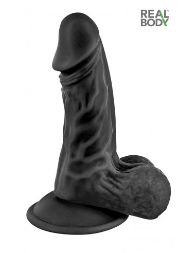 Consolador realista negro 13 cm -...