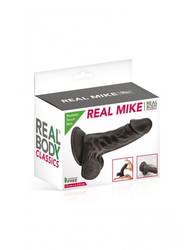 Consolador realista negro 13 cm -...