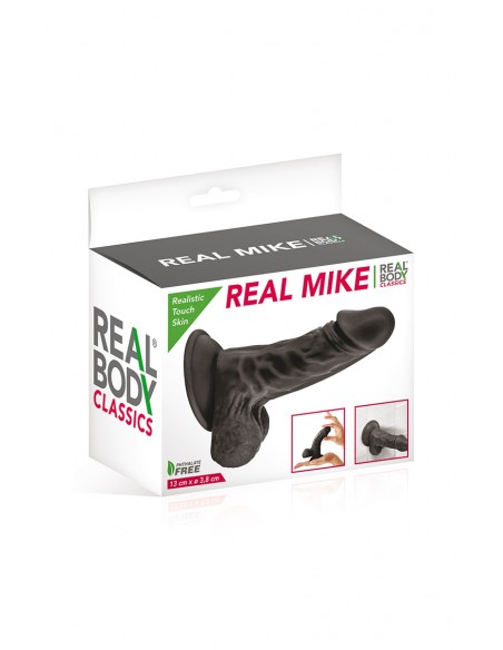 Schwarzer realistischer Dildo 13 cm - Real Mike