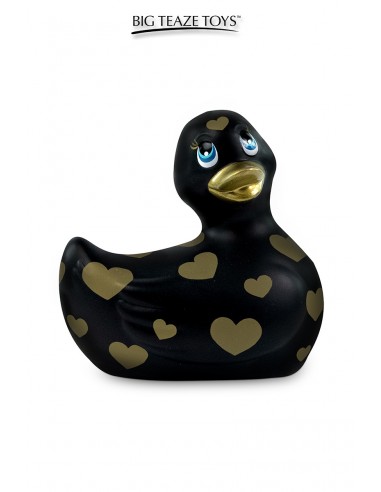Mini pato vibrante negro y dorado...