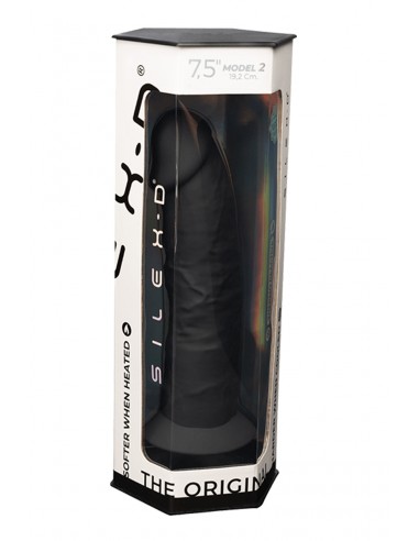 Schwarzer Doppeldildo 19 cm - Modell 2