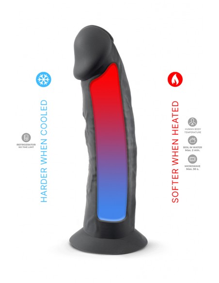 Consolador negro doble densidad 19 cm - Modelo 2