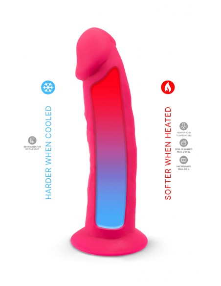 Dildo doble densidad rosa 19 cm - Modelo 2