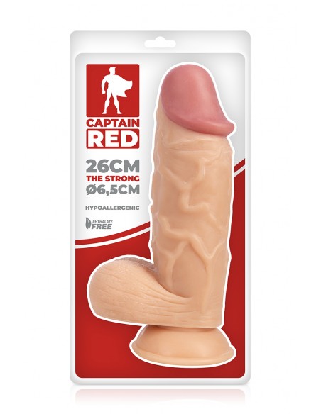 Consolador XXL The Strong 26 x 6,5 cm - Capitán Rojo