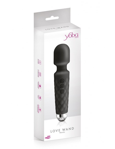 Vibrator Love Wand wiederaufladbar schwarz - Yoba