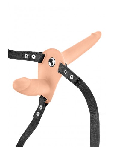 Doppelter vibrierender Umschnalldildo...