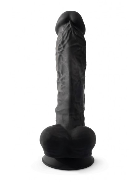Consolador negro doble densidad 20 cm - SilexD