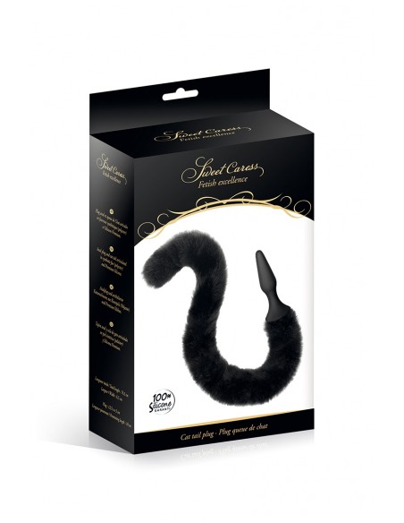 Schwarzer Katzenschwanzplug - Sweet Caress