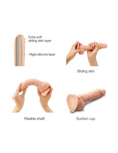 Gode double densité sliding skin S - Strap On Me