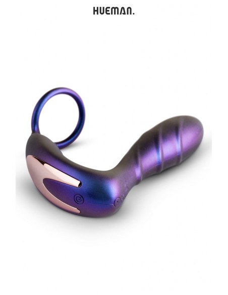 Vibrierender Plug und Cockring Black Hole - Hueman