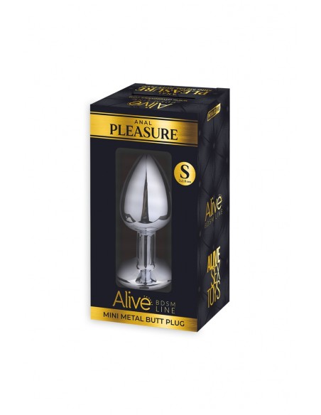Tapón metal joya negro S - Alive