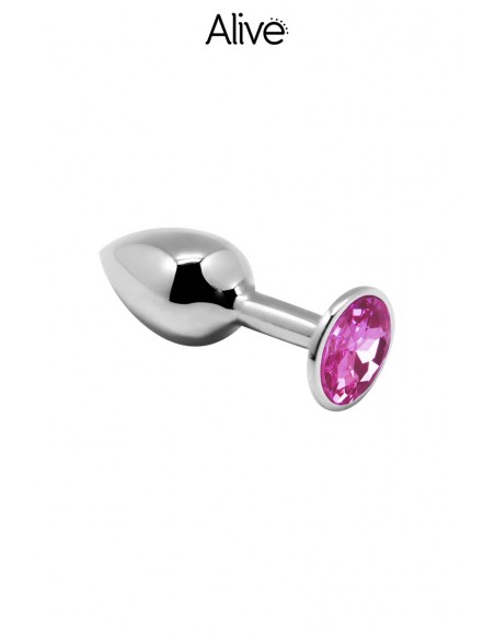 Plug metal bisutería rosa M - Alive
