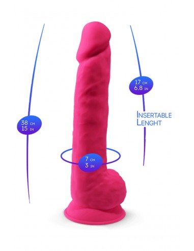 Dildo doble densidad XXL Rosa 38 x 7...