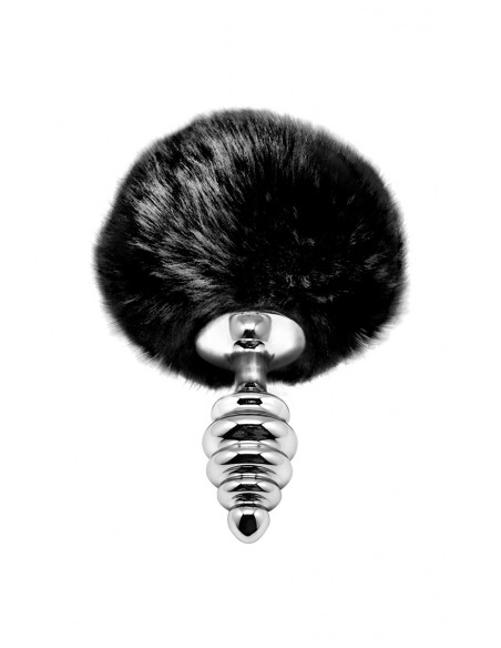 Schwarzer Fluffy Twist S Metallstecker - Alive